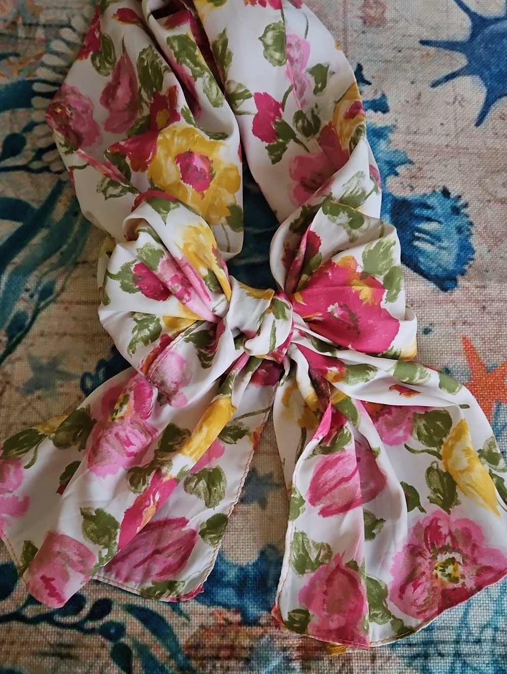 Vintage Watercolor Floral Scarf
